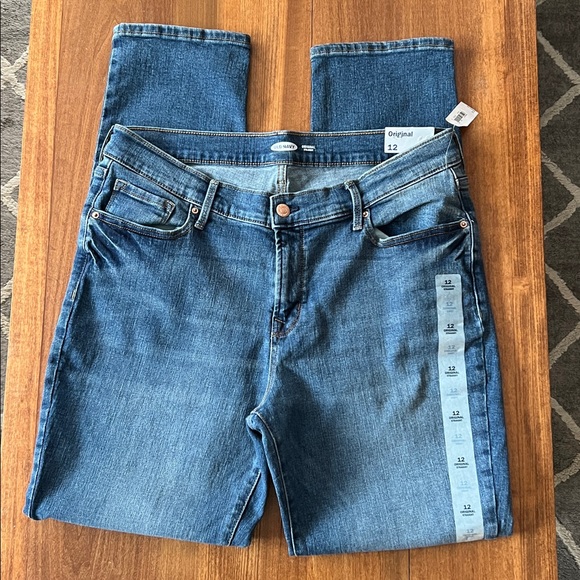 NWT Women’s Old Navy original straight leg jeans 12 - Picture 2 of 7